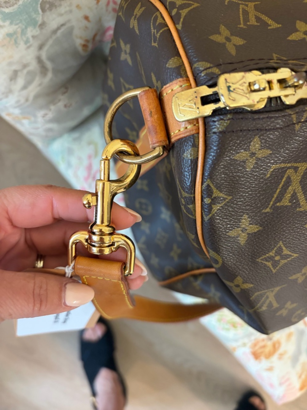 Louis Vuitton Brown Monogram Canvas Keepall 55 Bandouliere Travel Bag - Picture 6 of 12